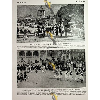 Andorra & Monaco Life (French Perfume & Tapestry On Back), Book Illustration