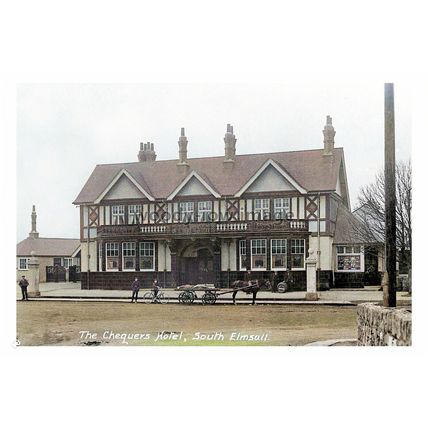 ptc1026 - South Elmsall , Chequers Hotel , Yorkshire - print 6x4