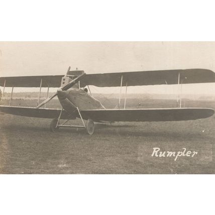 Rumpler WW1 German Aircraft Antique Military Plane Old Postcard