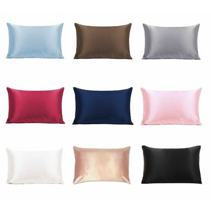 Soft Silk Pillowcase Satin Pillow Cases Cushion Covers Home Decor Bed Bedding