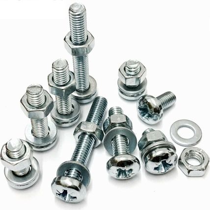 M3 / 3mm ZINC MACHINE POZI PAN HEAD SCREWS BOLTS WITH FULL NUTS & THICK WASHERS