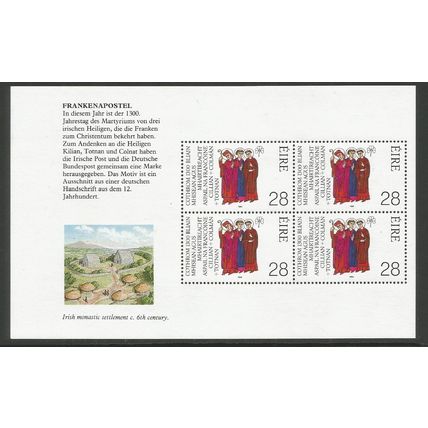 Ireland 1989 1300th Death Anniversary Of St Kilian, Totnan, Colman Booklet Panes