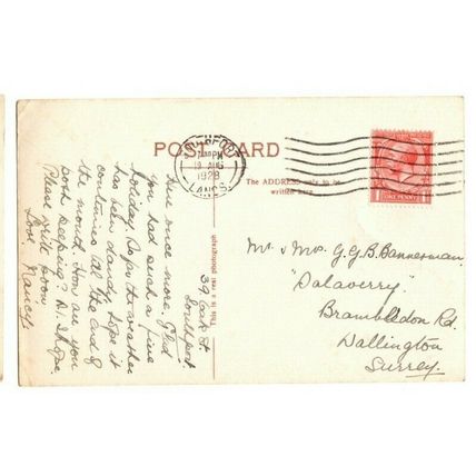 Postcard Lord Street Southport Machine postmark SOUTHPORT 1928