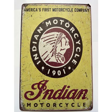 INDIAN MOTORCYCLES RETRO METAL SIGN
