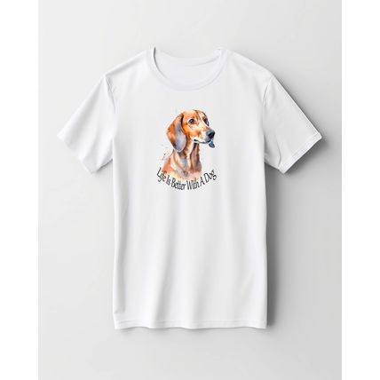 Dachshund Print T Shirt - Printed T Shirt Ideal Gift For Dog Lovers