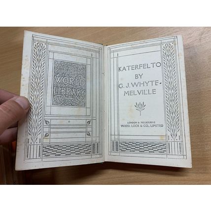 VINTAGE G J WHYTE-MELVILLE "KATERFELTO" FICTION HARDBACK BOOK (P3)