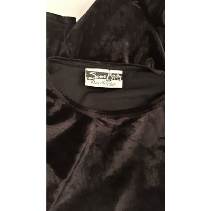 Miss Selfridge Bodysuit Black Velvet Ultrasoft Smooth Body 10 12 UK