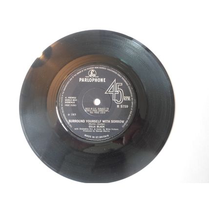 7" 1969,CILLA BLACK.SURROUND YOURSELF WITH SORROW, PARL R 5759.LONDON BRIDGE.NM