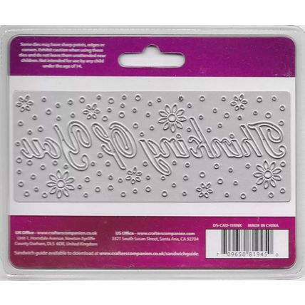 Crafter's Companion. Die'Sire. Thinking Of You Die Set. Die Cutting Cardmaking