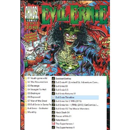 4 ARCHIVAL DVD ROMS COMICS Chaos Lady death, Evil Ernie, KISS