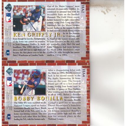 KEN GRIFFEY JR & BOBBY BONILLA AUTO 1994 MARINERS & METS HOF WORLD CHAMPION