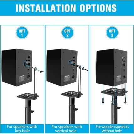 Mounting Dream Speaker Stands - Height Adjustable Speaker Stand for Vizio, Polk,