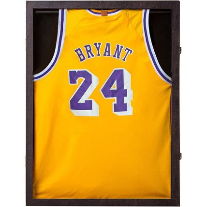 Jersey Display Frame Case Lockable, Large Sport Jersey Shadow Box with PU Covere