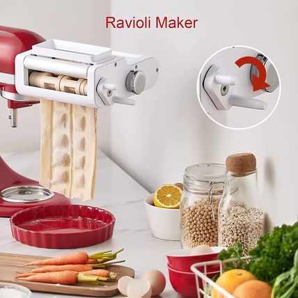 ANTREE 3-IN-1 Pasta Attachment & Ravioli Attachment for Kitchenaid Stand Mixers,
