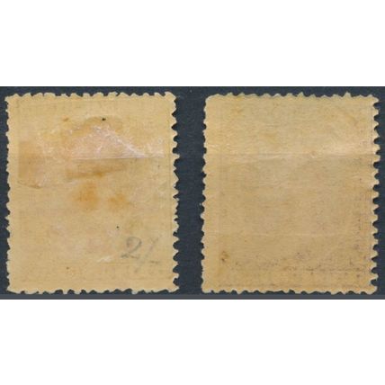 War Tax surch: 2 Values - Puerto Rico 1898 - NM H - MiNr Z8/9b