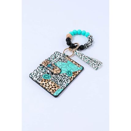 Green Western Fashion Card Bag Bracelet Key Ring