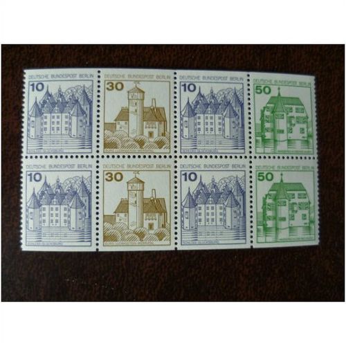 West Berlin Germany 1977 German Castles booklet pane mint stamps H-Blatt 19