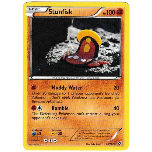 Pokemon B&W Legendary Treasures - #83/113 - Stunfisk