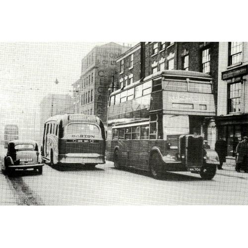 Bus Postcard Barton Guy Arab GNN704 Leyland Coach Canning Circus Nottingham