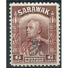 Sarawak 1947 SG154 6c Lake Brown Mounted Mint ....