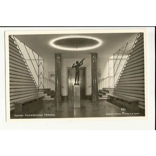 Sweden UPPSALA Stadsbiblioteket Forhallen Postcard by Hartmans (209)