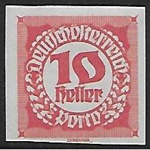 Po Mi 94: 10 h. red Postage Due Stamp: Numeral.