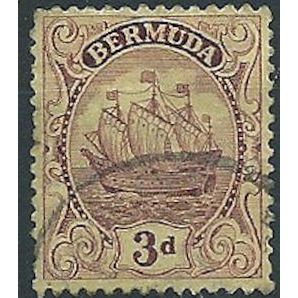 Bermuda 1926 SG84 3d Purple/Yellow Fine Used . ..