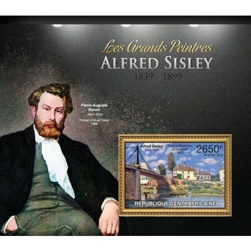 CENTRAL AFRICA 2013 SHEET MNH ALFRED SISLEY ART PAINTINGS ARTE PINTURAS 1A