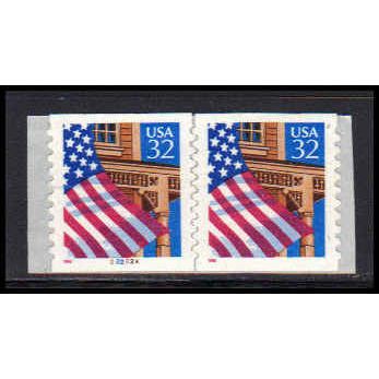 2915Av 32c U.S. Flag Over Porch Very Fine MNH CNP Left 22222A V/UL PA1811
