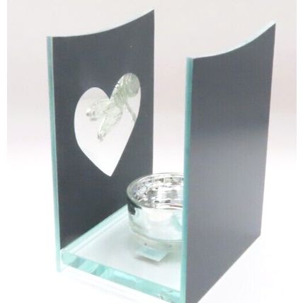 White Enamel Dragonfly Glass Oil Burner/Tea Light Holder Glass Oblong 12 CM Gift