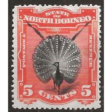 North Borneo 1894 SG72 5c Black & Vermilion Mounted Mint ..