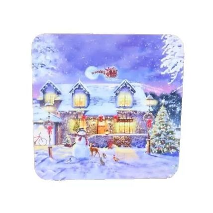 Christmas Scene Mugs & Coaster Set (Set of 2) Ceramic Tableware Festive 10.5 CM