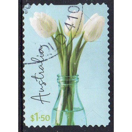 Australia 2024 Special Occasions - White Tulips $1.50 s/a Used