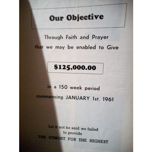 1960 Building Fund Canvass,Parish of St.Mary the Virgin,St.John's Newfoundland