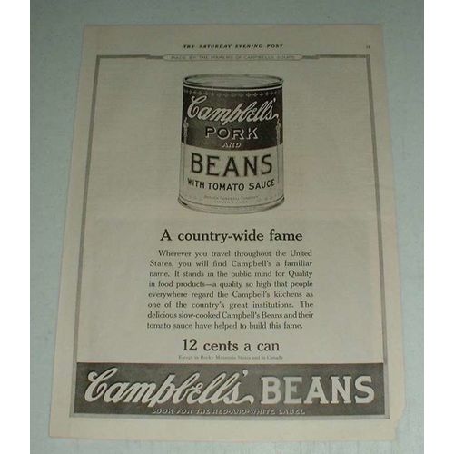 1921 Campbell's Soup Pork and Beans Ad - Country-wide