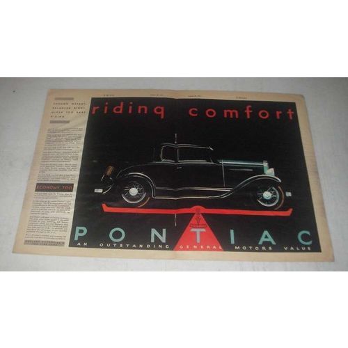 1931 Pontiac Car Ad - Riding Comfort