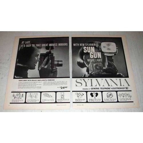 1960 Sylvania Sun Gun Movie Light Ad - At Last