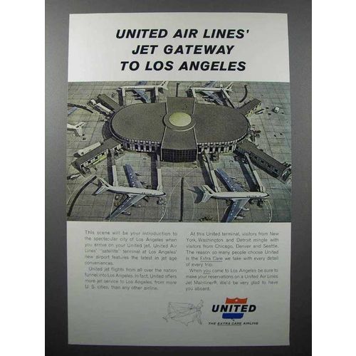 1962 United Air Lines Ad - Jet Gateway to Los Angeles