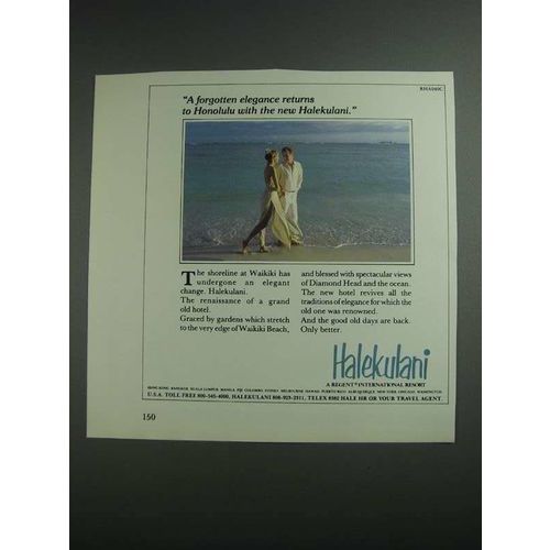 1984 Halekulani Resort Ad - Forgotten Elegance