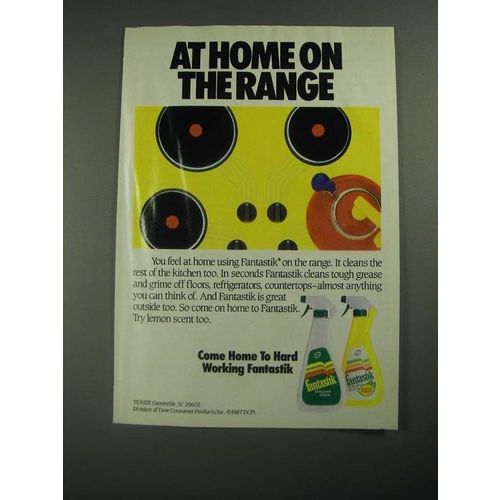 1987 Fantastik Cleaner Ad - At Home On The Range