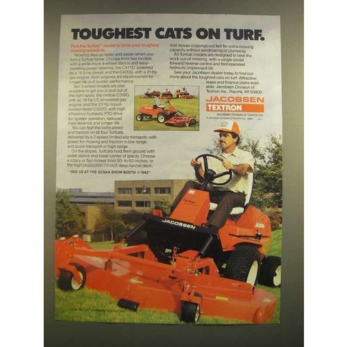 1988 Jacobsen Textron Turfcat Mowers Ad - Toughest Cats on Turf