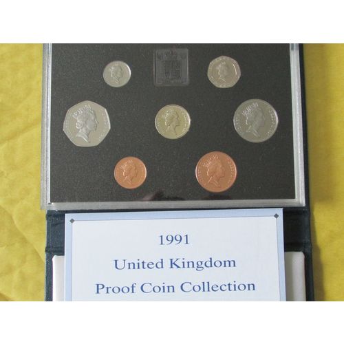 1991 QUEEN ELIZABETH II ROYAL MINT PROOF SET BLUE CASE. I