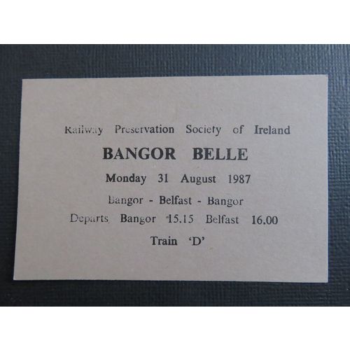 Railway Preservation Society of Ireland Bangor Belle 1987 Ticket #8