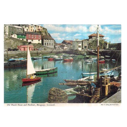 OLD WATCH HOUSE, MEVAGISSEY, CORNWALL . unused vintage postcard by John Hinde =