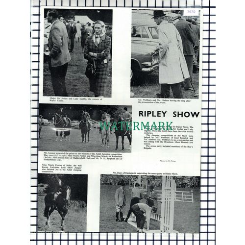 (7970) The Ripley Show North Yorkshire Lord Ingilby Wellburn Geeson 1965 Cutting