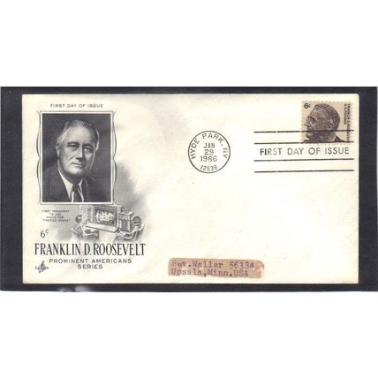 FDC Art Craft 1284 6c Franklin D. Roosevelt (Cachet-Label/A) CV40741