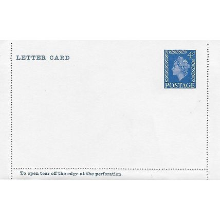 Mi K 24: 4d. blue Letter Card: Queen Elizabeth II