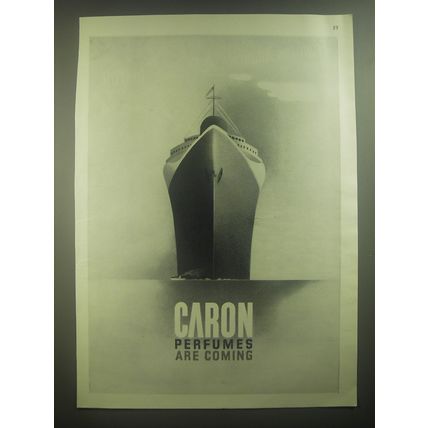 1945 Caron Perfume Advertisement - Caron Perfumes are Coming