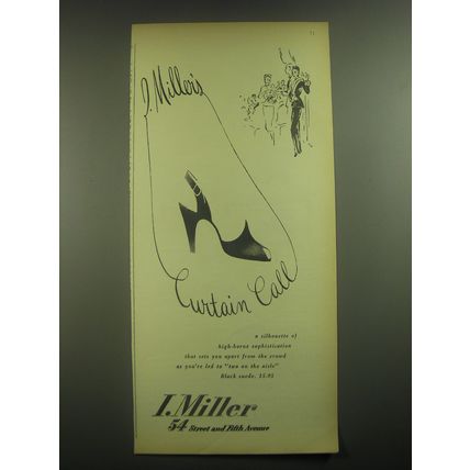 1945 I. Miller Shoes Advertisement - I Miller's Curtain Call