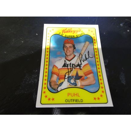 1981 Kellogg's 3-D Super Stars Card # 42 Terry Puhl Excellent (5) Houston Astros